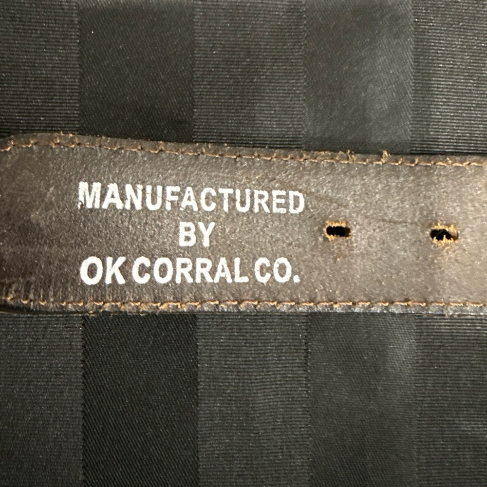 Brown Leather Belt with silver Accents - Picture 10 of 10